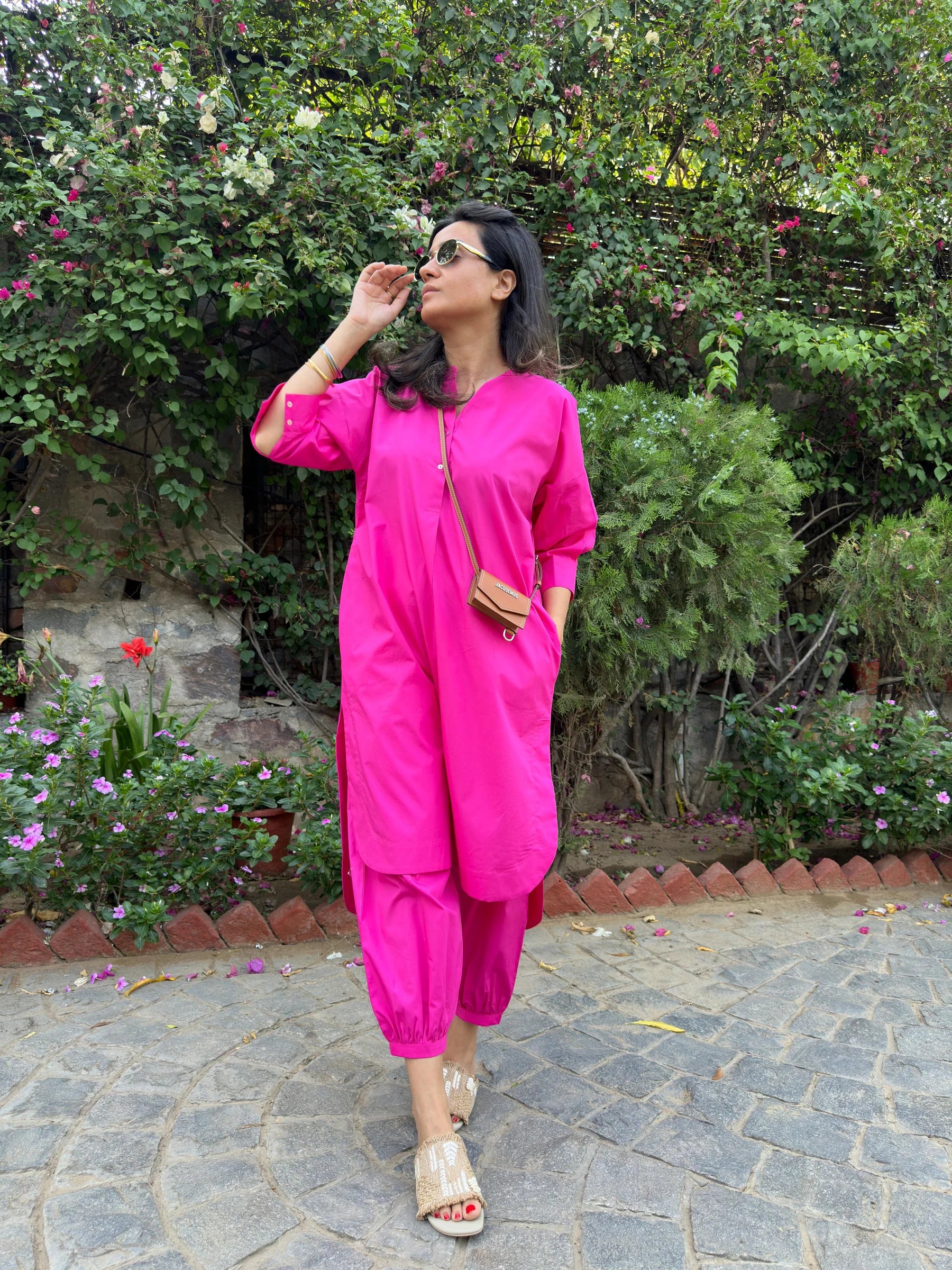Hot Pink Cotton Coord Set