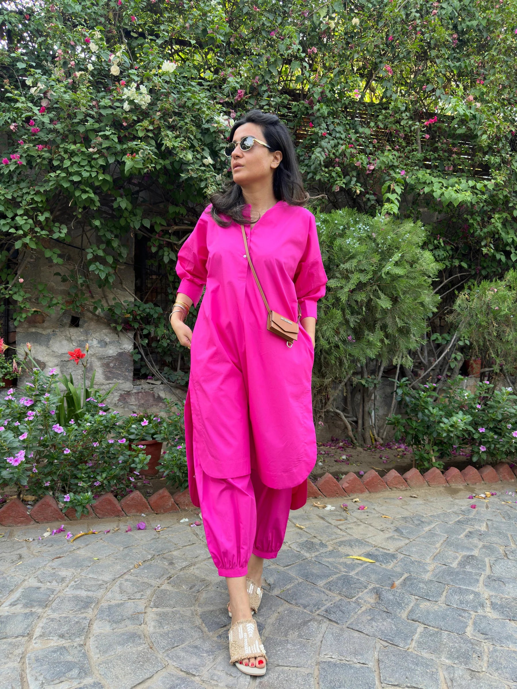 Hot Pink Cotton Coord Set