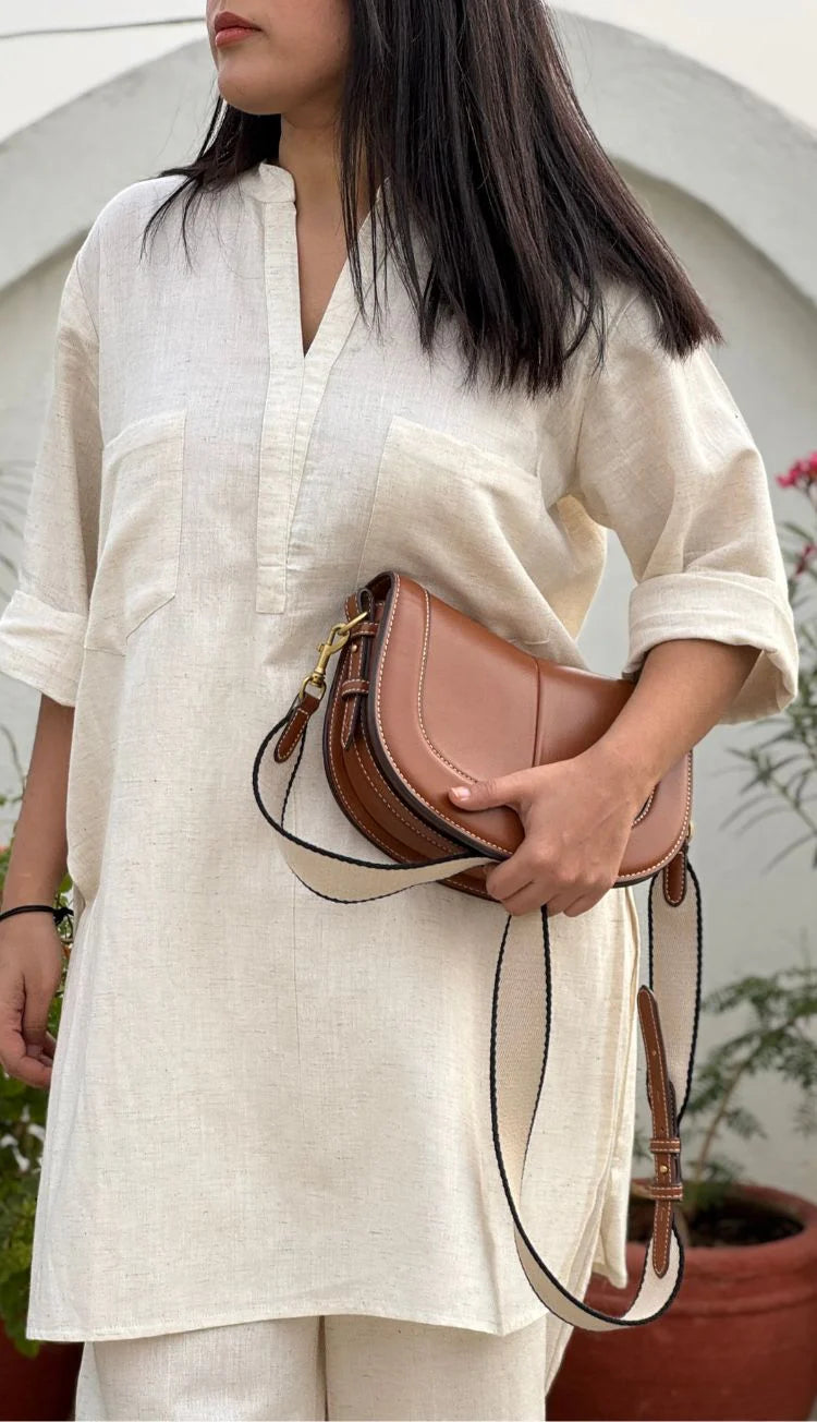 ivory Casual Cotton Co-ord Set for Women