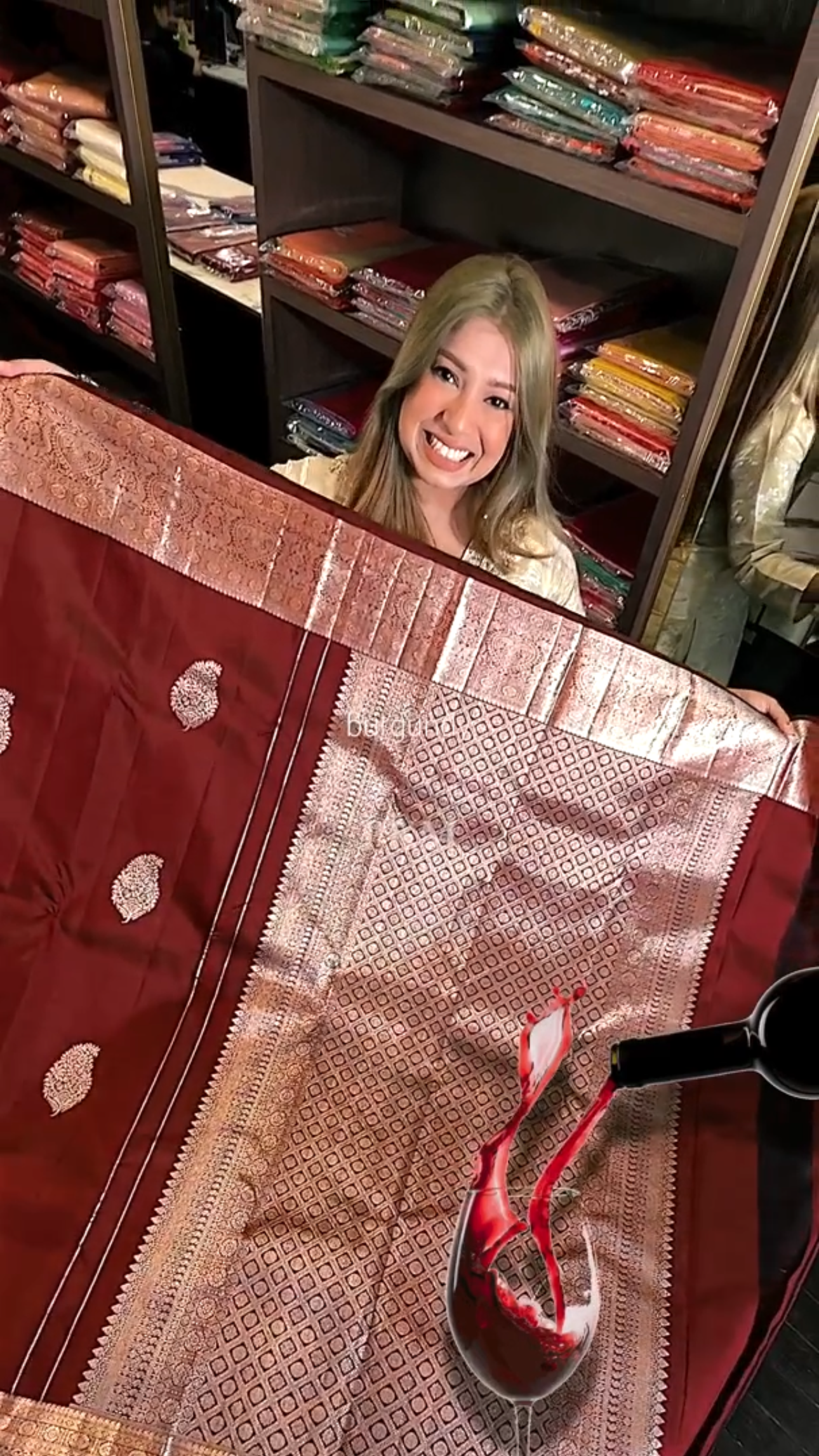 BURGUNDY WINE SAREE