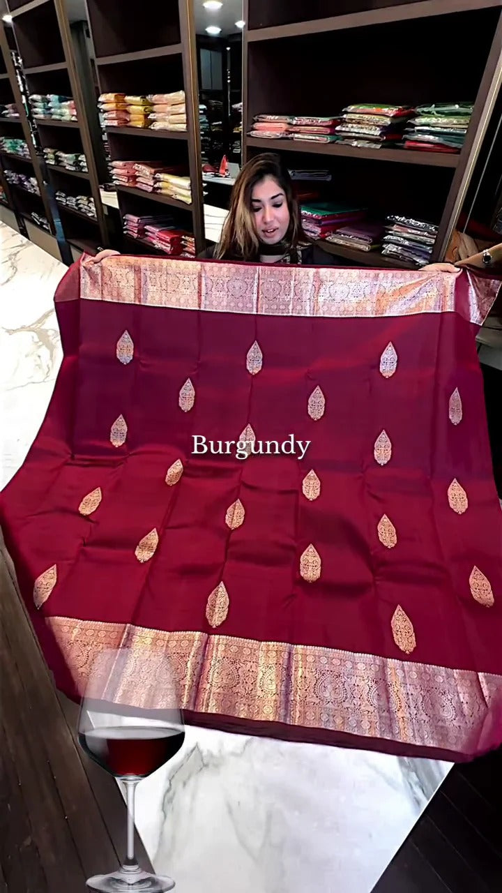 Soft Banarasi Silk Saree With Gratifying Blouse Piece