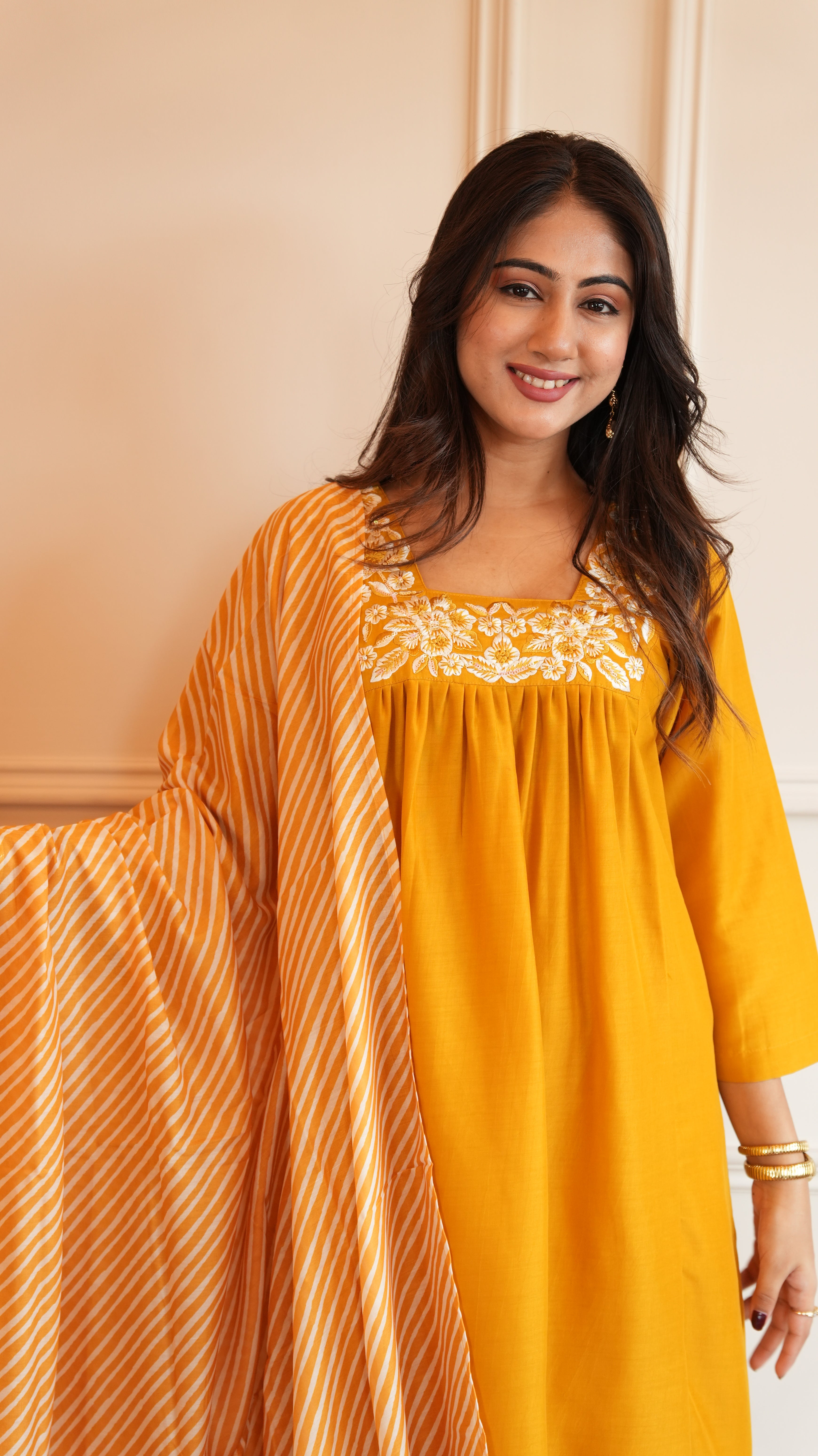 New Printed Kurta Pant Set Blue