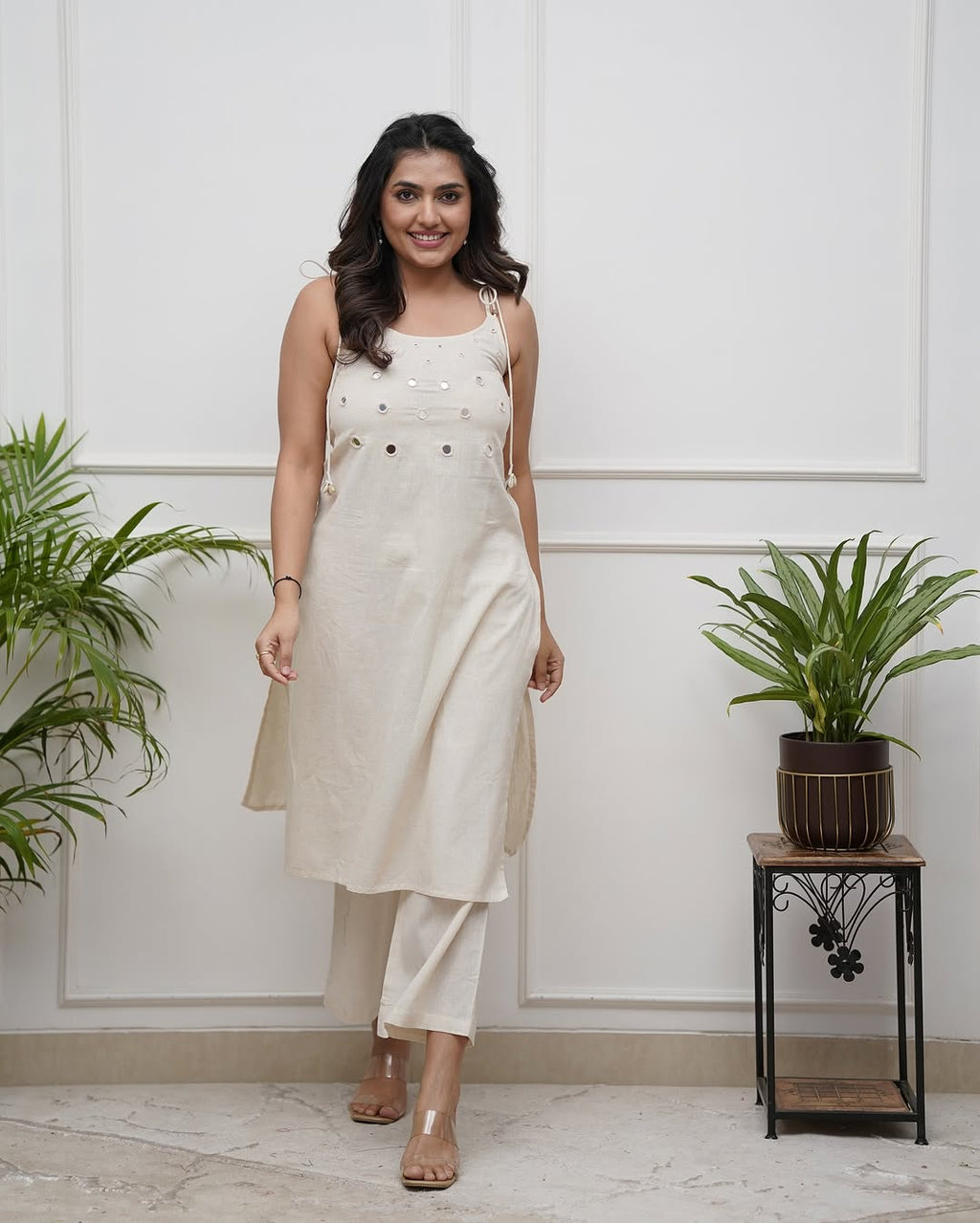 New Printed Kurta Pant Set Blue