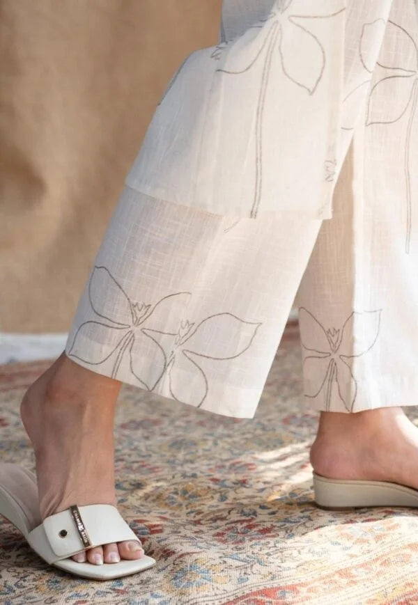 Pure Cotton kurti with self print with Plazo