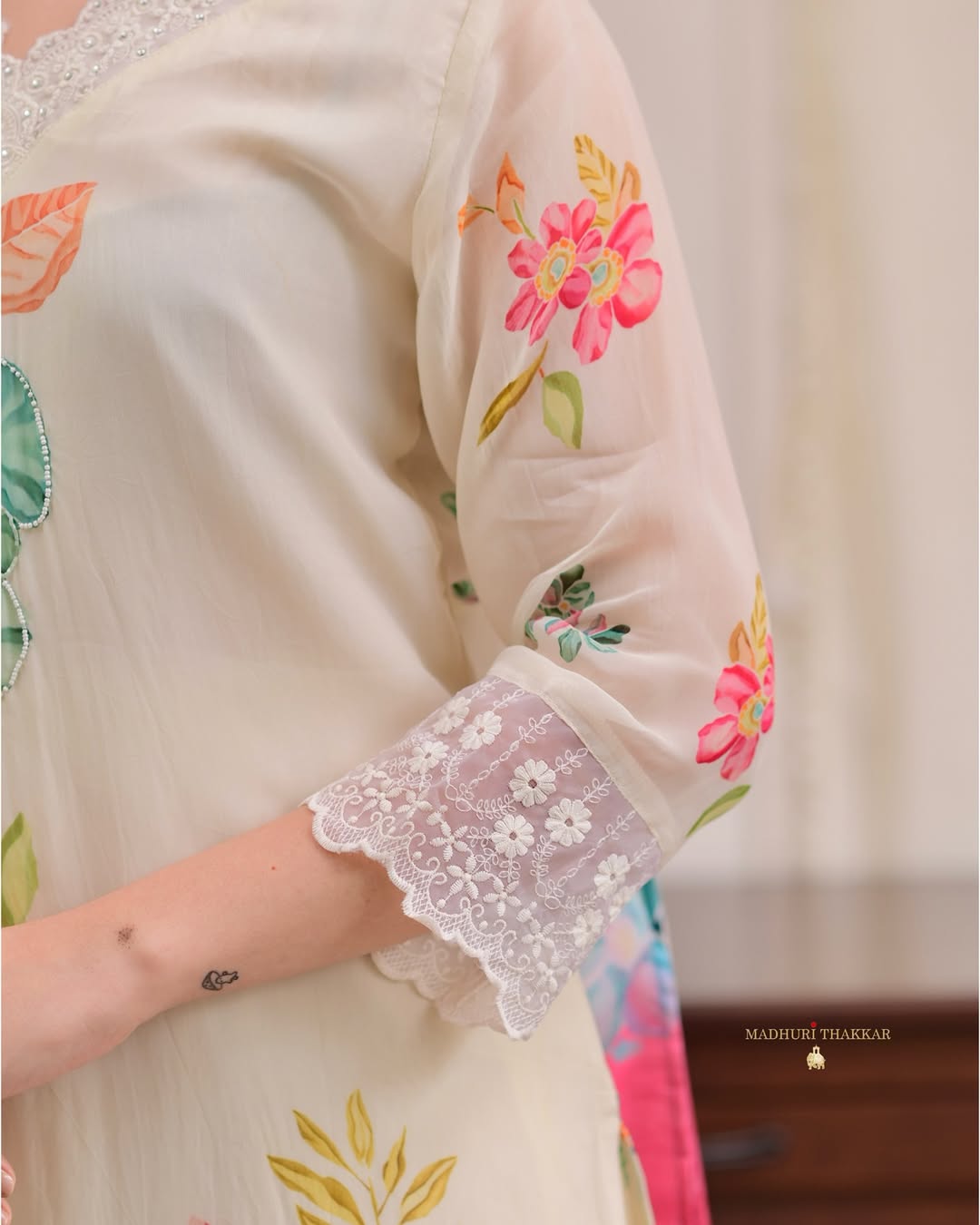 Blush Breeze Floral Kurta Set