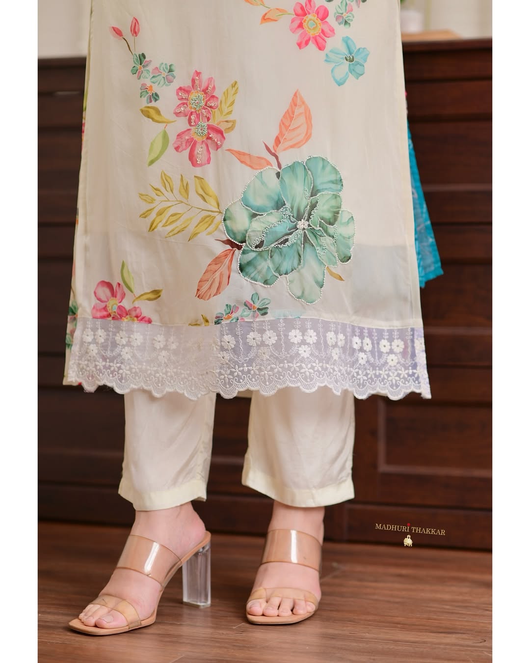 Blush Breeze Floral Kurta Set