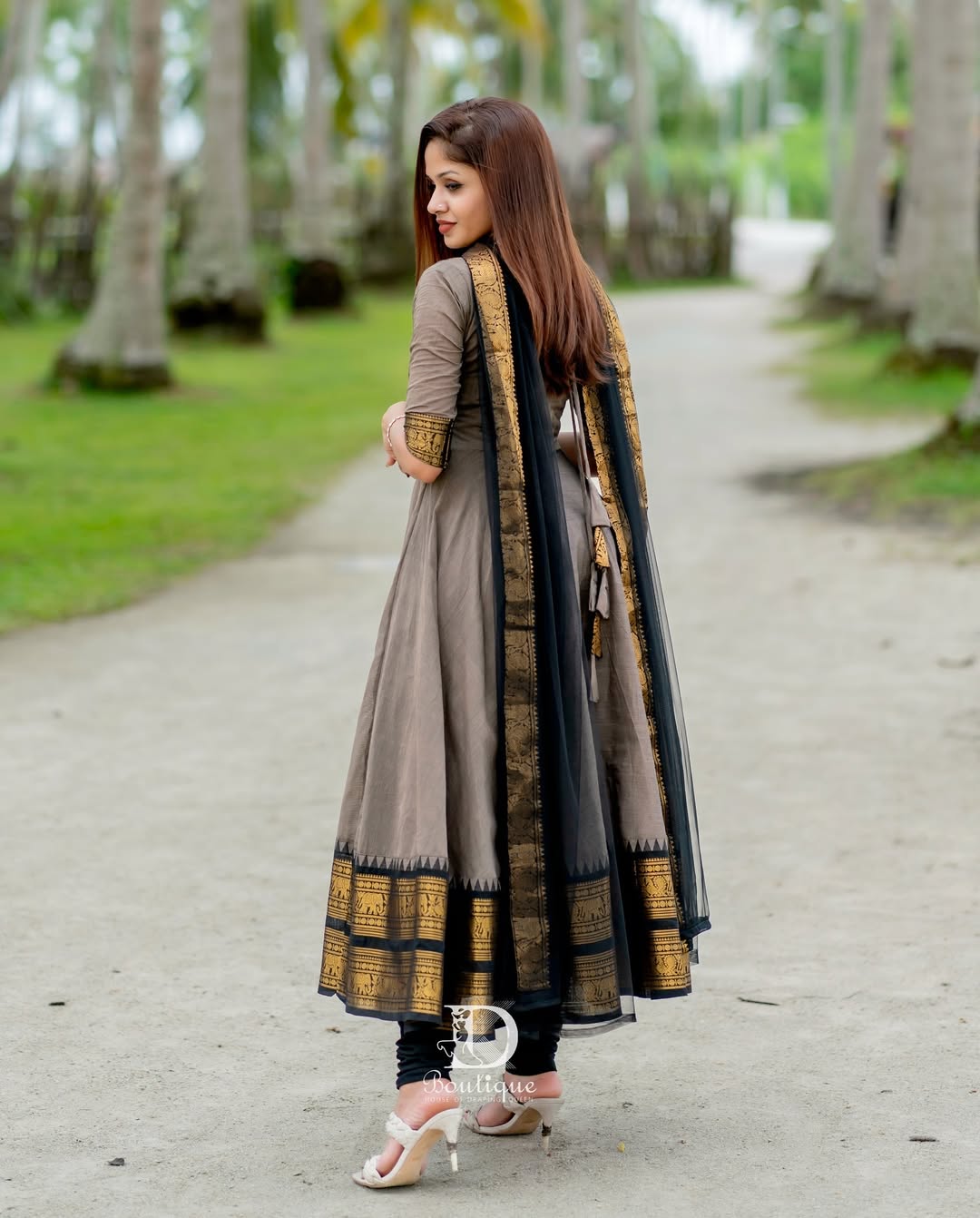 Kalamkari Charm Flared Anarkali Suit Set