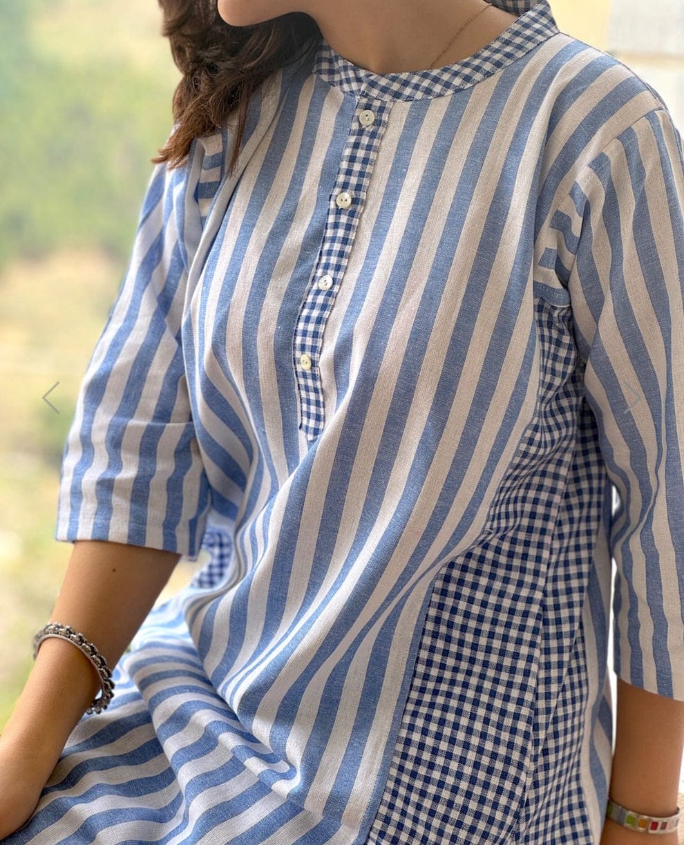 Blue Breeze Cotton Kurta Set