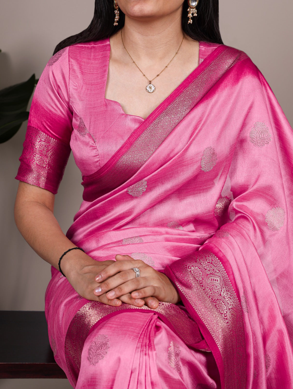 The perfect saree for when you want timeless beauty and modern grace