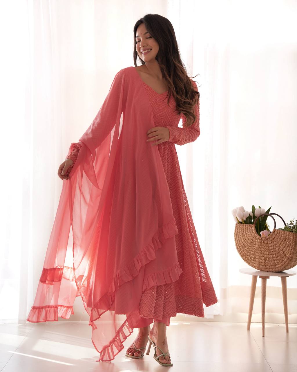 Gulnaar Georgette Anarkali
