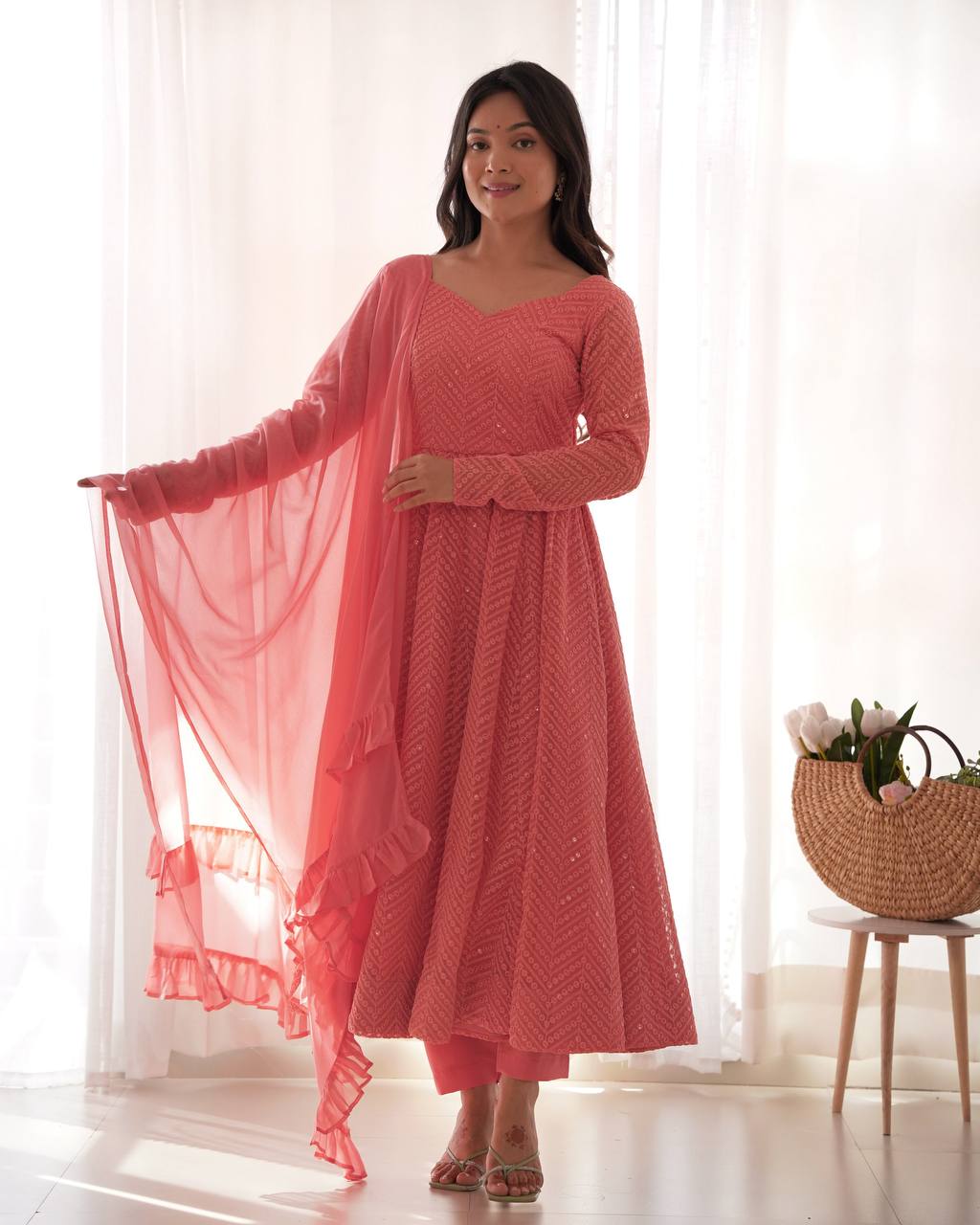 Gulnaar Georgette Anarkali