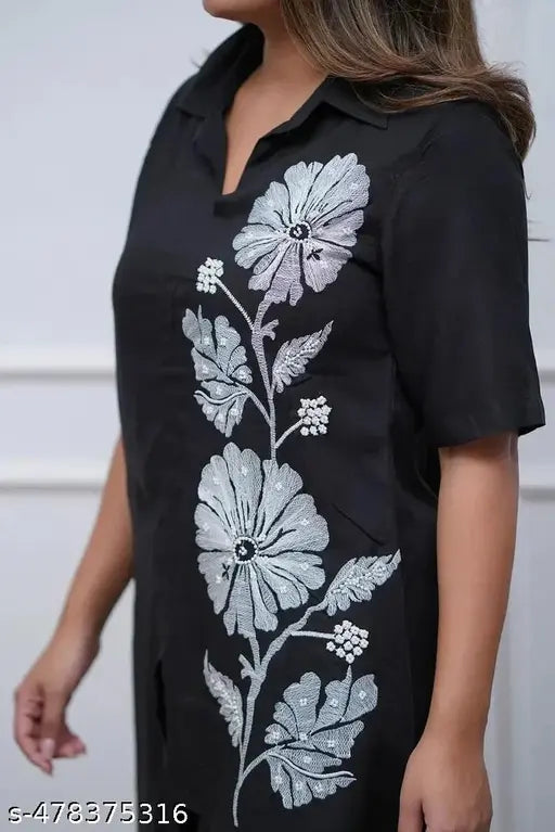 New Printed Kurta Pant Set Blue